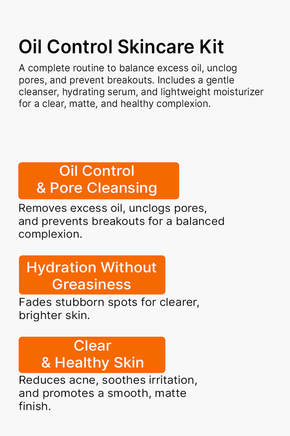 Oil Control Skincare Kit Benefits