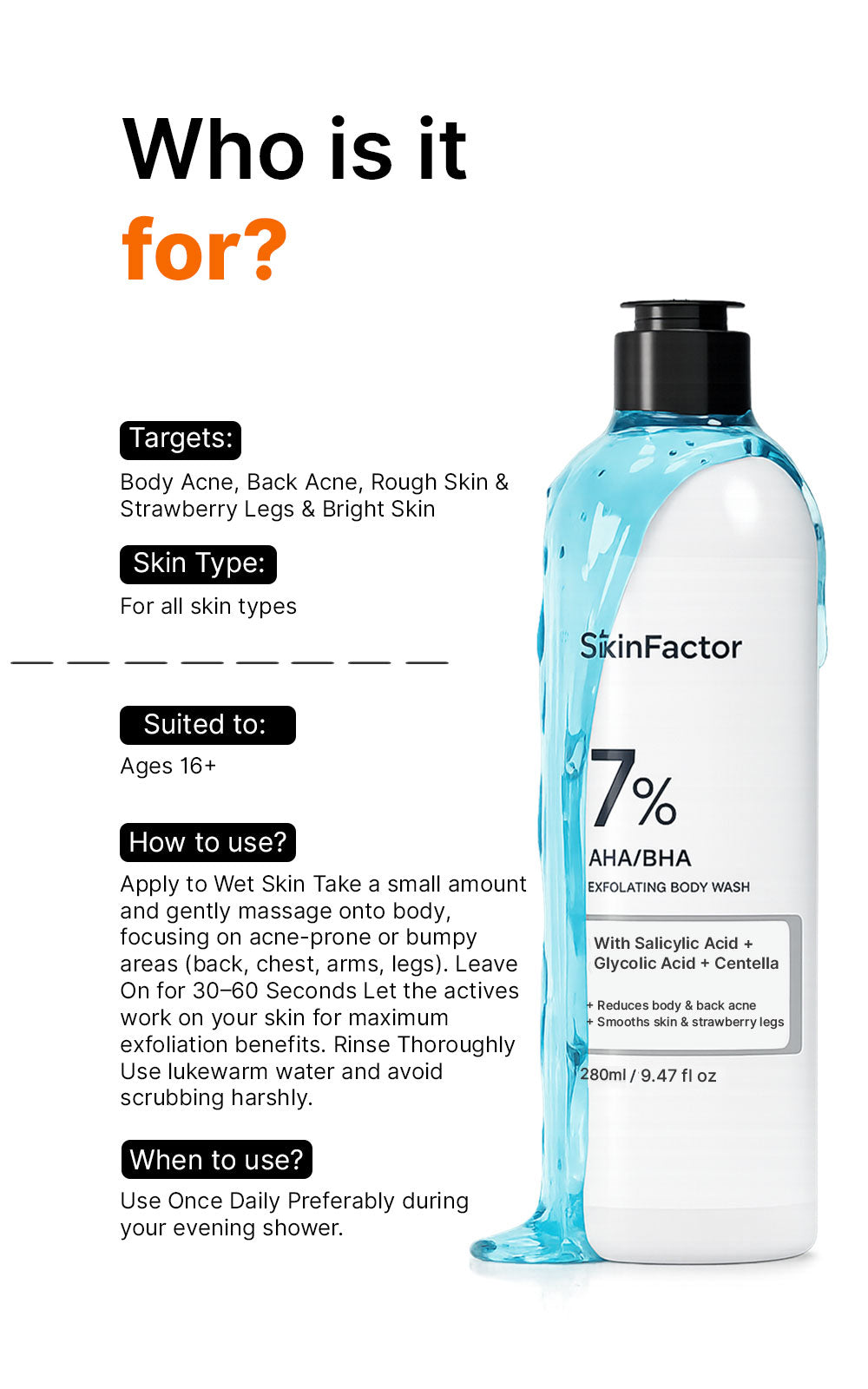 7% AHA/BHA Exfoliating Body Wash